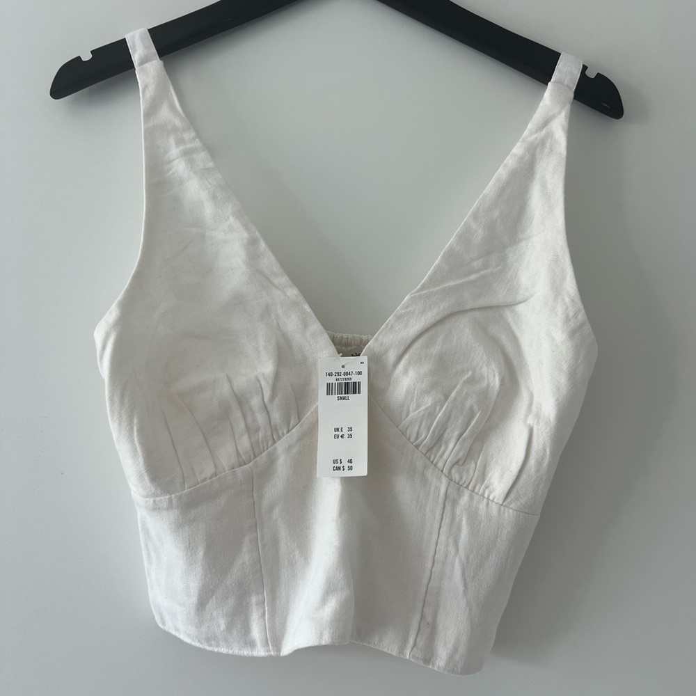 Abercrombie & Fitch White Tank Top